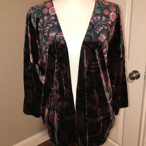 Loft velvet paisley kimono